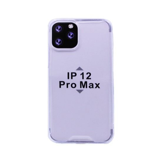 Capa de Silicone com Cantos Rígidos para Apple iPhone 12 Pro Max Transparente